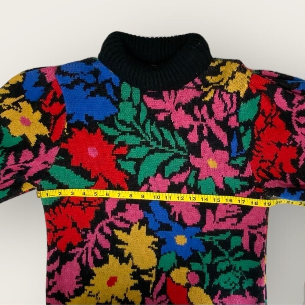 EUC | Farm Rio | Tropical Garden Long Sleeve Sweater Dress | Multi | Small - Picture 10 of 14